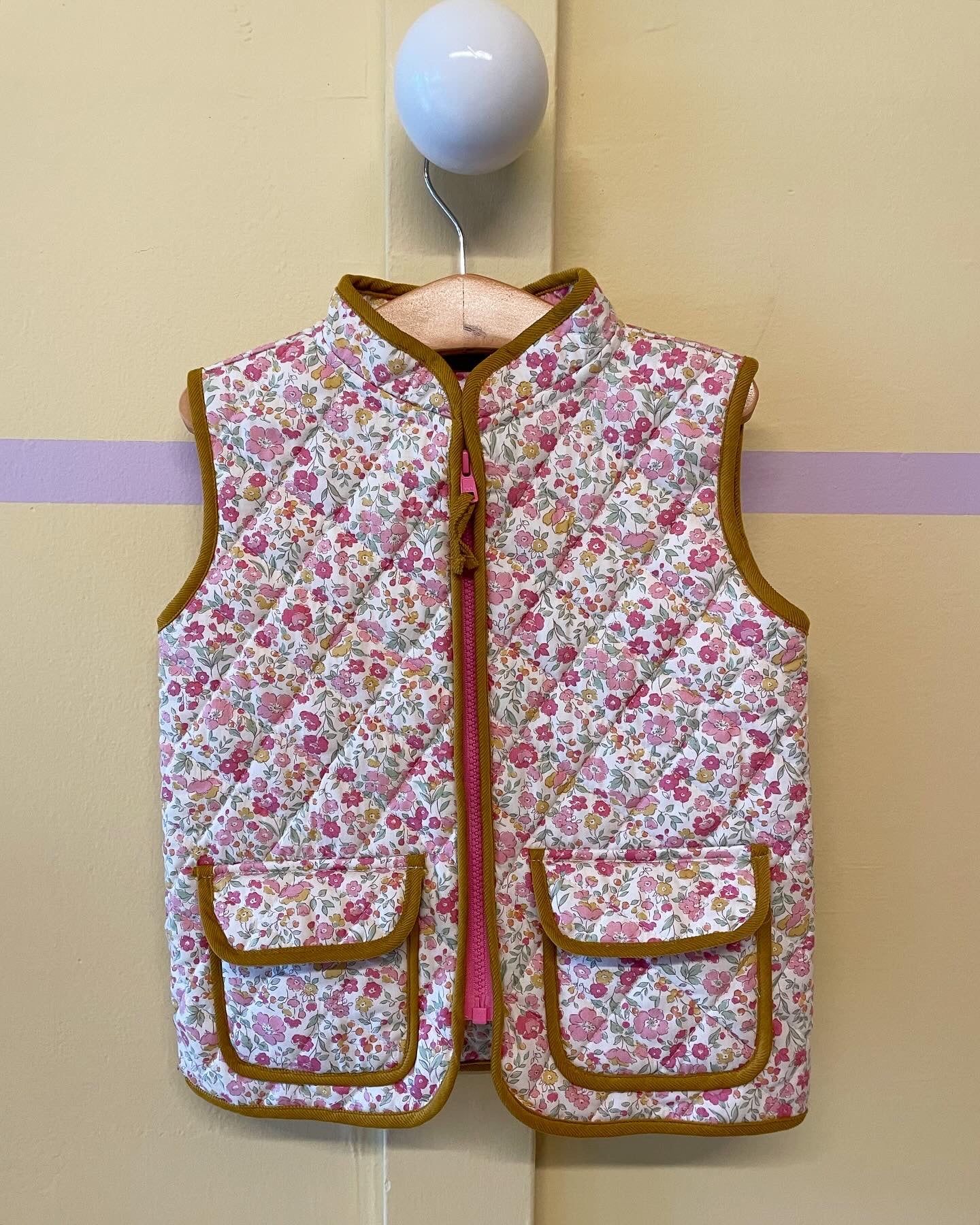 Peggy Green Floral Vest