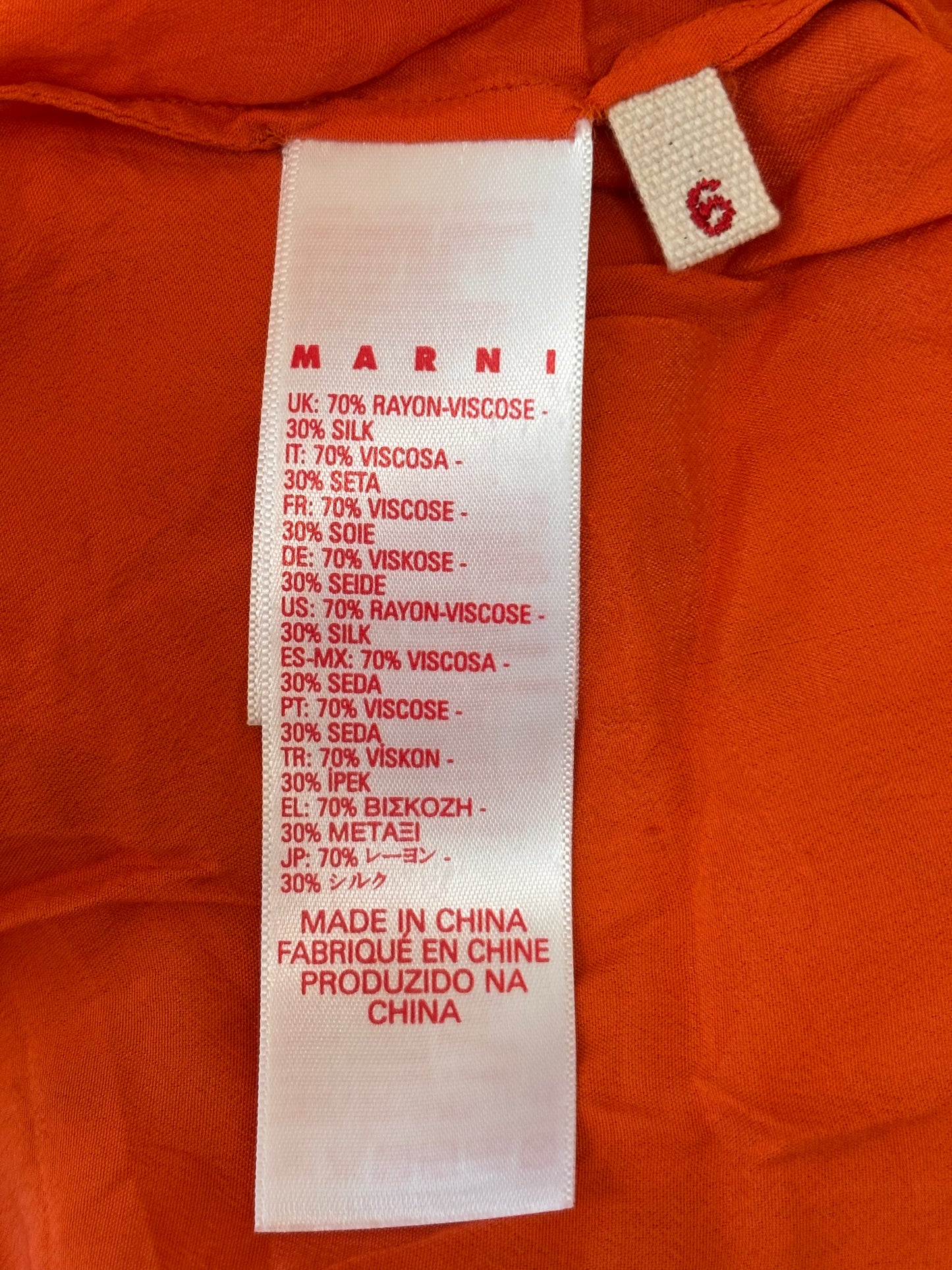 Marni Short Sleeve Button-Up Top