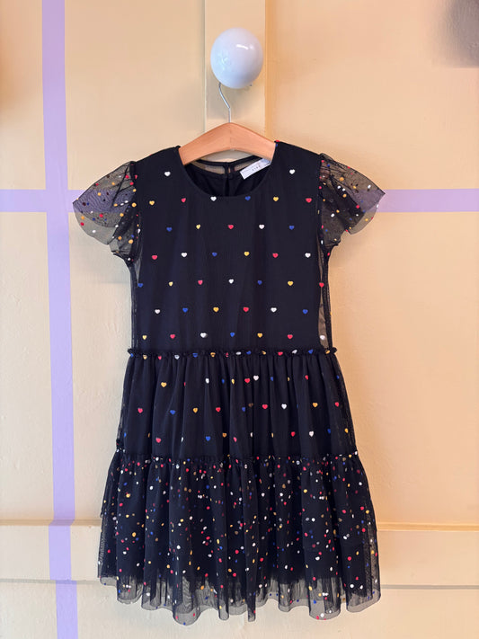 Stella McCartney Black Heart Tulle Dress