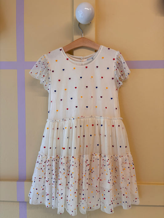 Stella McCartney White Heart Tulle Dress
