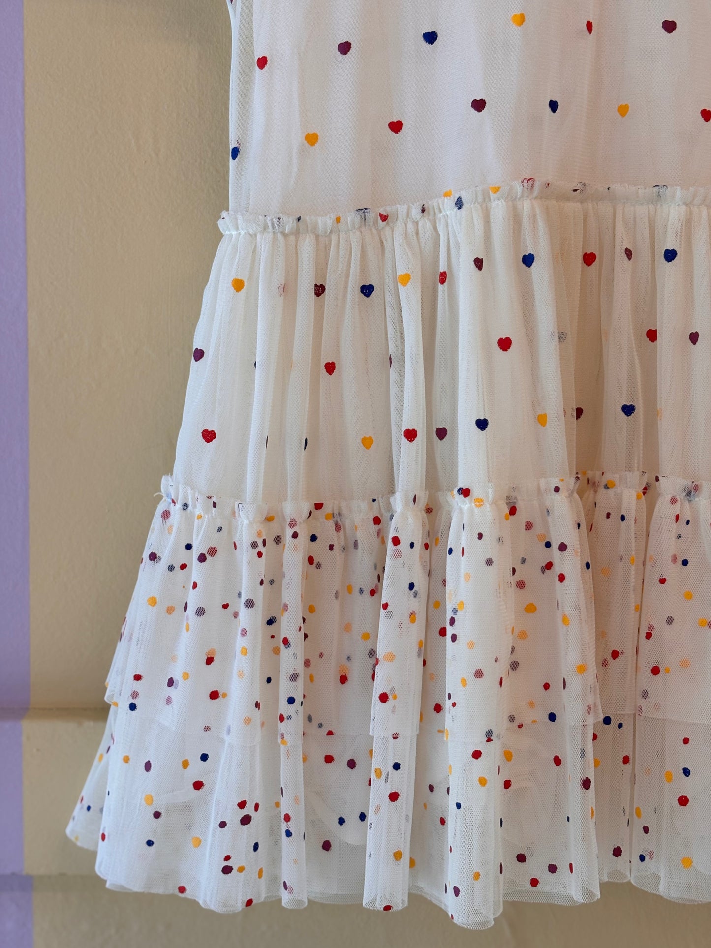 Stella McCartney White Heart Tulle Dress