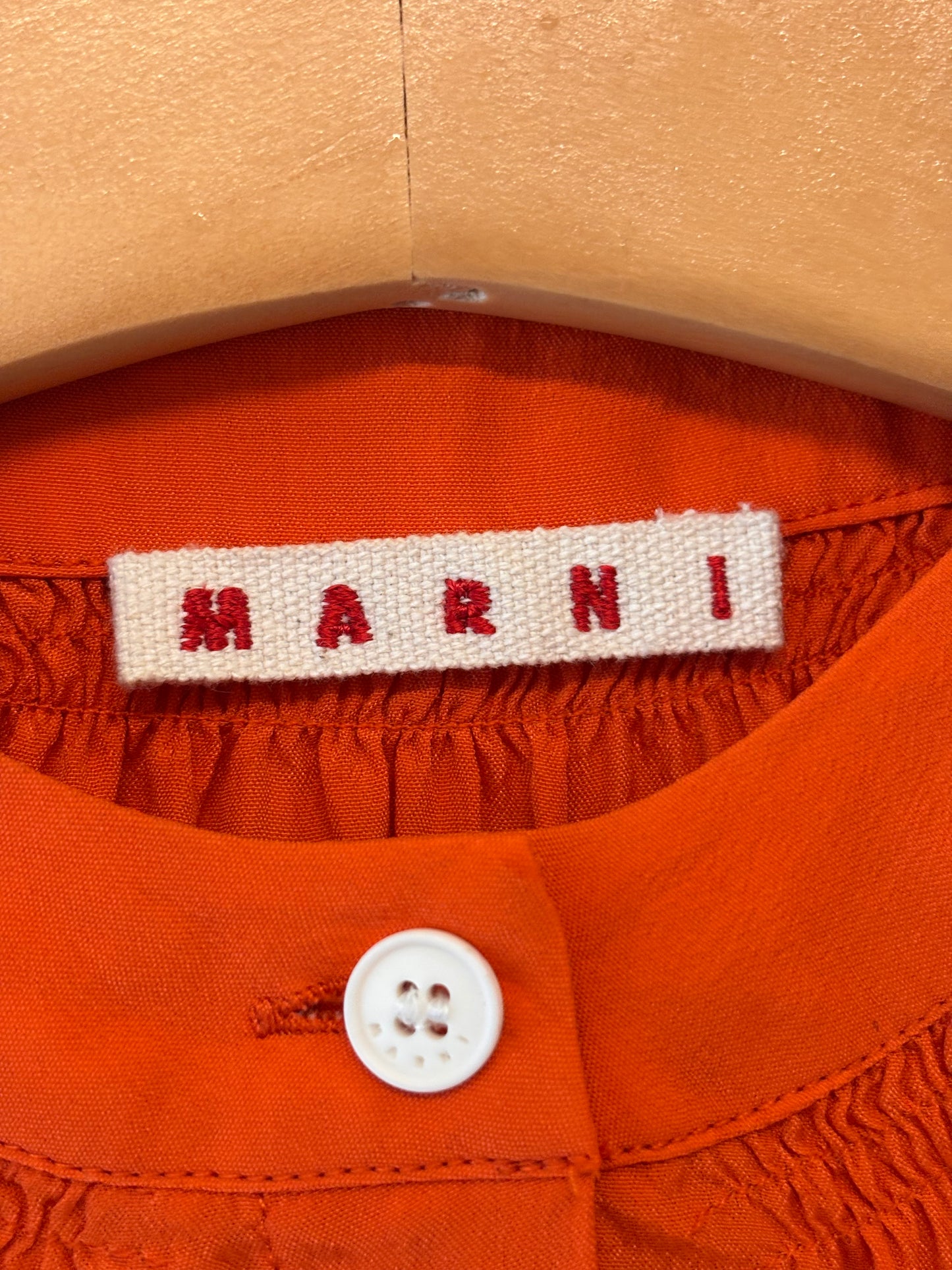 Marni Short Sleeve Button-Up Top