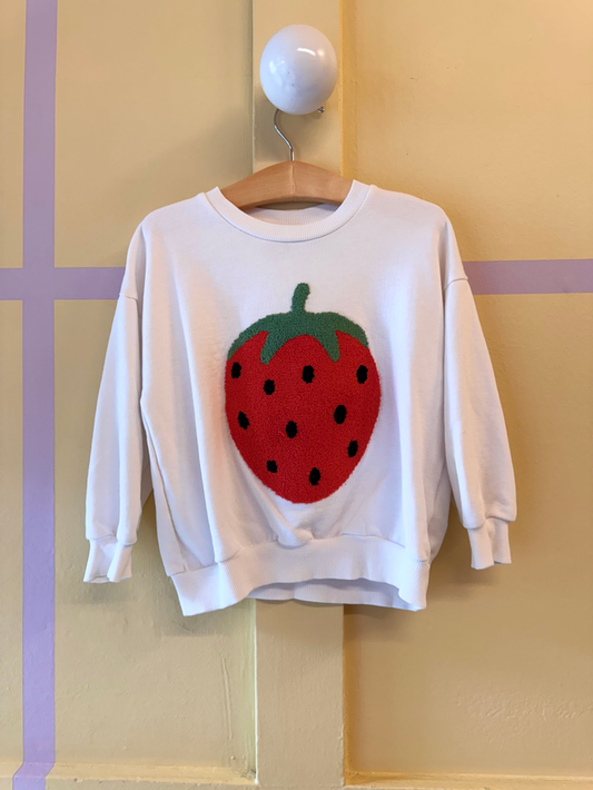 Mini Rodini White Strawberry Sweatshirt